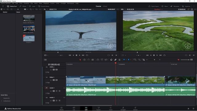 شرح دافينشي ريزولف 18.5 | تعلم المونتاج في 30 دقيقة [ أقوي برامج المونتاج DaVinci Resolve ] смотреть онлайн