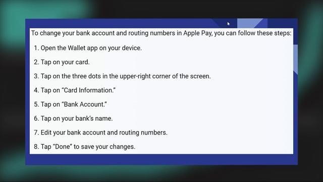 HOW TO CHANGE ROUTING NUMBER ON APPLE PAY 2023! (BEST WAY) 2024 смотреть онлайн