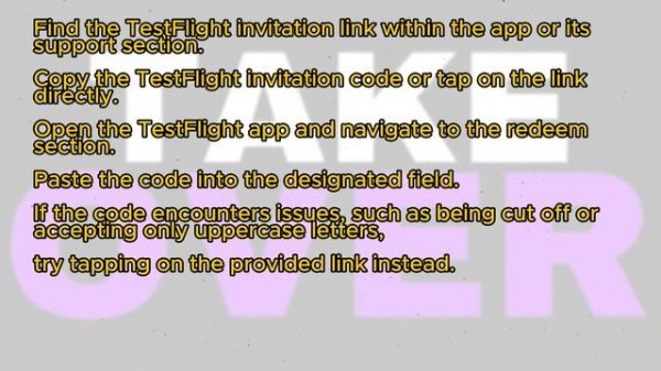 How to get TestFlight invitation code for the app? 2024