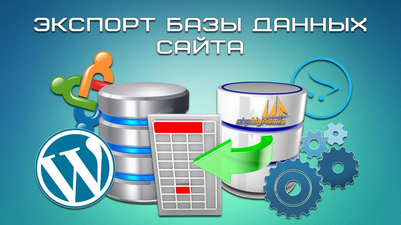 Экспорт базы данных сайта смотреть онлайн