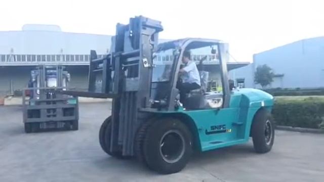 SNSC 10 ton diesel forklift with Japan Isuzu 6BG1 engine смотреть онлайн