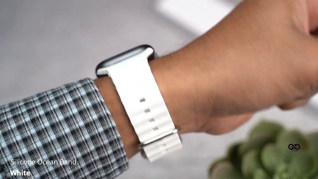 White Silicone Ocean Band For iWatch 49MM For Series Ultra смотреть онлайн