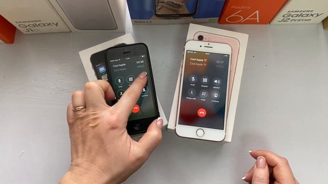 Apple iPhone 5 vs iPhone 7 / Incoming & outgoing calls & call on hold смотреть онлайн