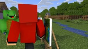 JJ and Mikey Smile Rush Game - Maizen Minecraft Animation