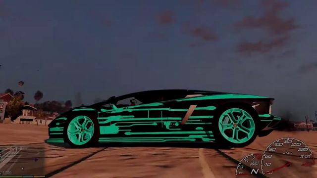 GTA V Lamborghini Aventador TRON смотреть онлайн