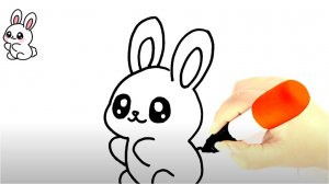 КАК ЛЕГКО НАРИСОВАТЬ МИЛОГО зайчика🐇
