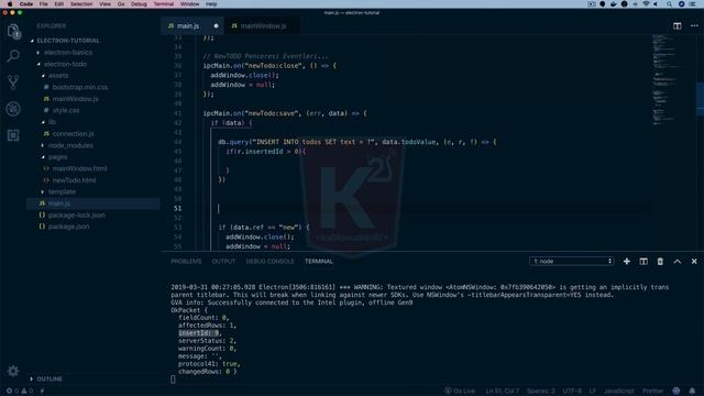 Electron.js ile Masaüstü Uygulama Yapımı #16 - INSERT İşleminin Yapımı смотреть онлайн