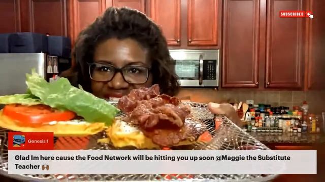 Beef bacon BLT - again! LIVE COOKING DEMO! смотреть онлайн