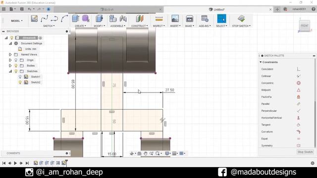 Autodesk Fusion 360 Beginners Tutorials | Exercise 6 | Learn the basics of designing смотреть онлайн