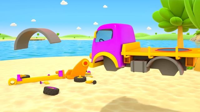 Trucks Save The Day! Car Cartoons For Kids & Leo The Truck. Street Vehicles Cartoon Full Episodes.