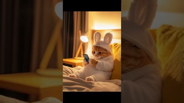 The cat in pajamas has secrets. Creative and beautiful AI dreams #сезонконтентаRUTUBE смотреть онлайн