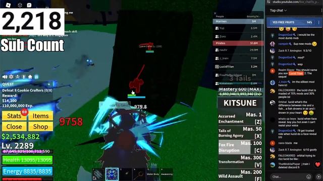 [🔴Live] Grinding Money And Giveaways! (OP BLOXFRUIT GIVEAWAY) смотреть онлайн