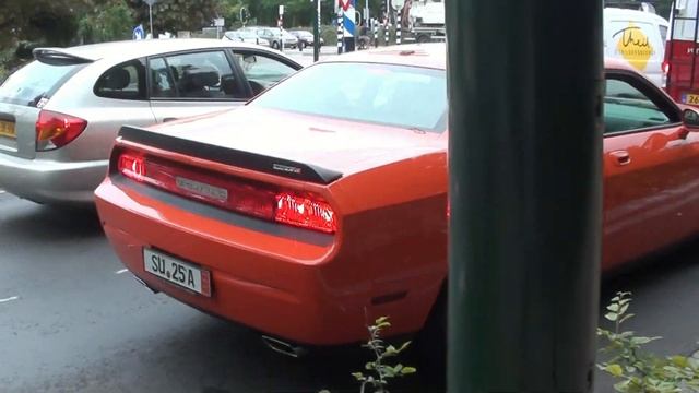 (HD) Orange Dodge Challenger SRT-8 Acceleration. V8-Noise! смотреть онлайн