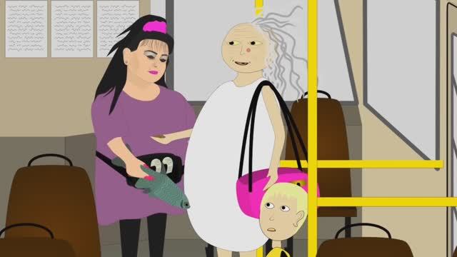 Бабка Алка Серия 11 - Бабки В Автобусе - Уродская Анимация смотреть онлайн
