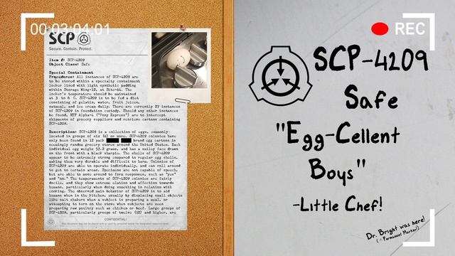 SCP-4209 "Egg-Cellent Boys!" Safe [SCP Document Reading] смотреть онлайн