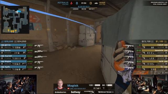 Astralis vs MiBR - Dust 2 (FACEIT Major: London 2018) смотреть онлайн