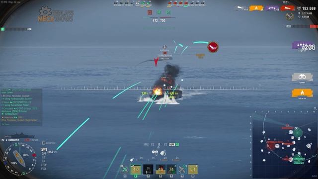 SUPERSHIP Hannover 201K Damage on Ranked Battle | World of Warships смотреть онлайн