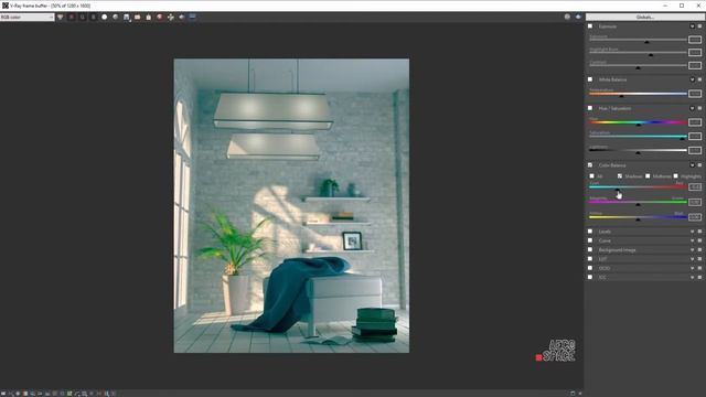 V-Ray Frame Buffer Color Corrections - See SketchUp tutorials for beginners смотреть онлайн