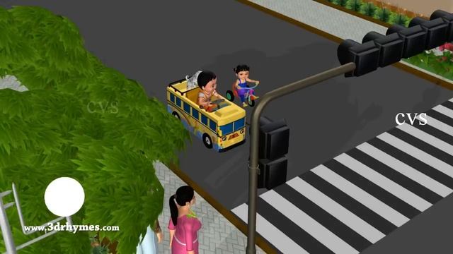 I Am Driving My Little Bus Nursery Rhyme - 3D Animation Rhymes & Songs for Children смотреть онлайн