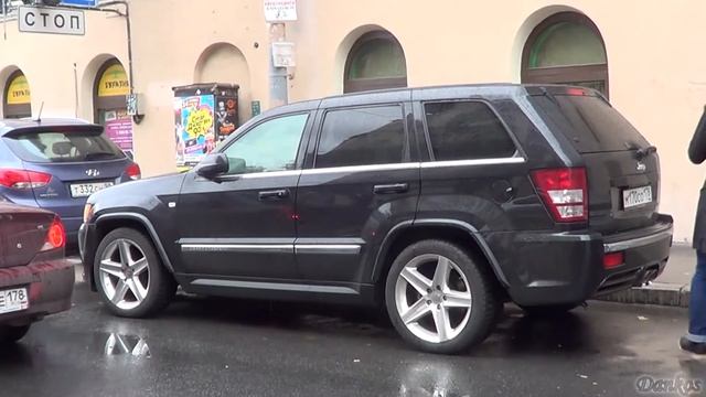 Black Jeep SRT8 In Details In the Rain! Shots in Russia смотреть онлайн