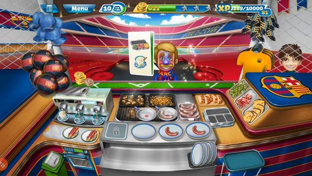 Cooking Fever FC Barcelona Sports Bar Level 26/ Кухонная Лихорадка Спорт-бар ФК Барселона Уровень 2 смотреть онлайн