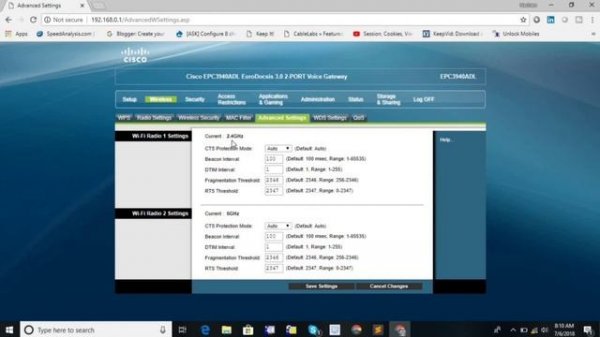 Docsis 3.0 modem (CISCO EPC 3940L | Modem setup)