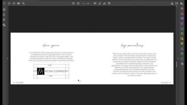 Mona Clements Brand Guidelines Presentation смотреть онлайн
