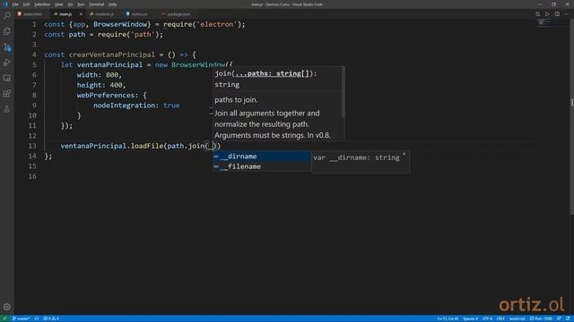 Electron Curso: 85 Iniciar la Codificación del Punto de Entrada a la Aplicación - main.js смотреть онлайн