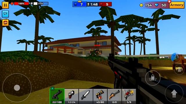 Pixel Gun 3D Paradise Resort Map Online Gameplay iOs, Android Part 3 Power of Gameplay смотреть онлайн