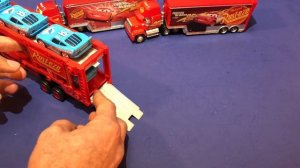 Disney Pixar Cars Mac Trucks And Transporter Stop Motion Race Cars