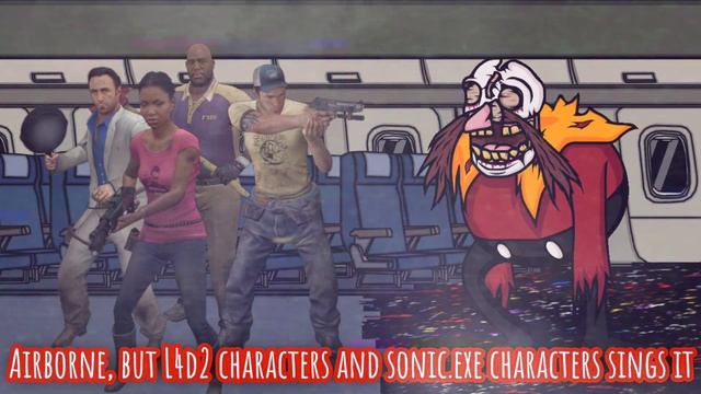 Fnf: Airborne, but L4d2 characters and Sonic.exe characters sings it смотреть онлайн