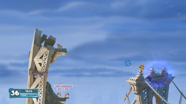 Blockbuster (Worms W.M.D) / Блокбастер. Быстрое прохождение уровня.