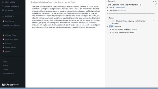 Simple method for comments and edit reminders when writing in Roam Research смотреть онлайн