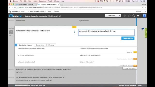 MateCat Advanced Features (Webinar - June 13, 2017)
