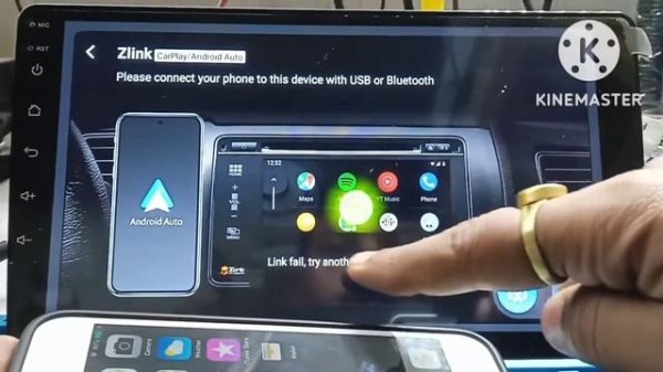 Apple Carplay setting in Android Car stereo. How to Connect Mobile phone to Apple Carplay. Zlink