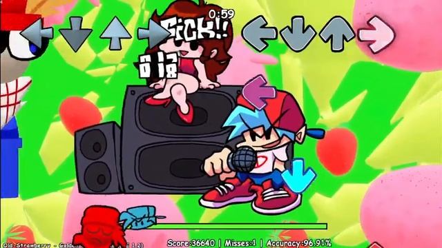 FNF Dave and Bambi Golden apple edition v1.1 - Strawberry ~ Old (Patch) (1 Miss : 97.36% - SDCB) смотреть онлайн