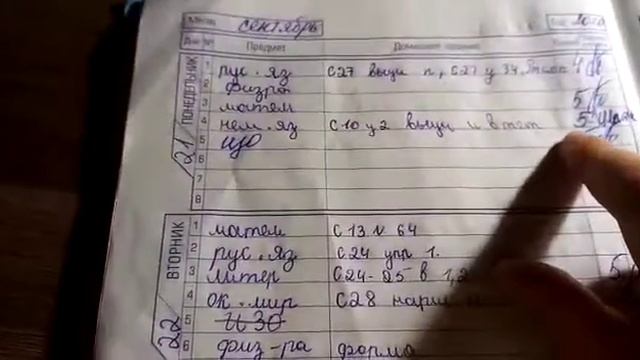 Какие у меня оценки ? Показываю свой дневник . смотреть онлайн