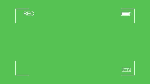 CamCorder - Green Screen Effect - Recording  [4K] - VHS  100% Battery