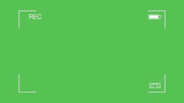 CamCorder - Green Screen effect - Recording  [4K] - VHS  100% battery