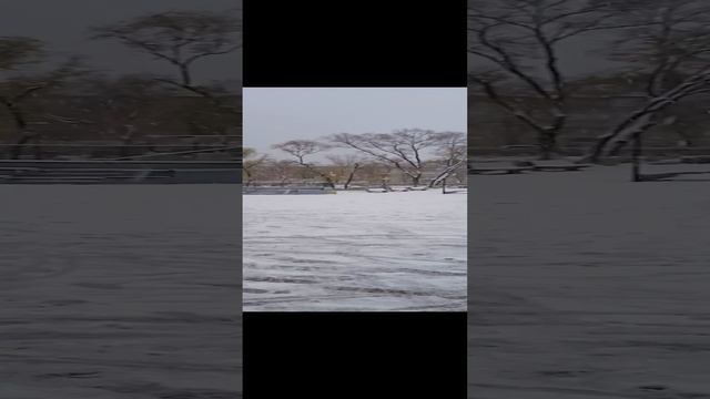 Танюха радуется снегу