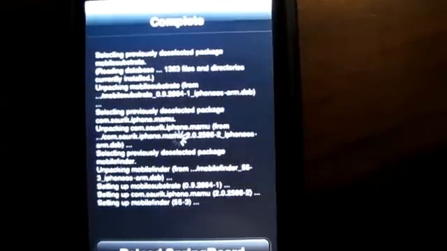 Cydia- App Install On IPhone 3G