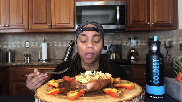 STUFFED SWEET POTATO + JUICY SHRIMP MUKBANG | EATING SHOW смотреть онлайн