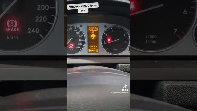 Mercedes B200 TPMS reset смотреть онлайн