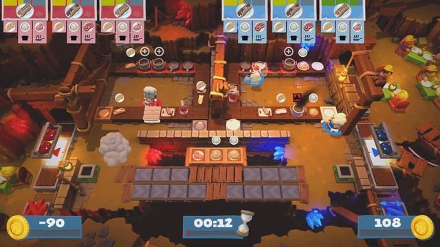 Overcooked 2: Moreish Mines PS5 4K Gameplay смотреть онлайн