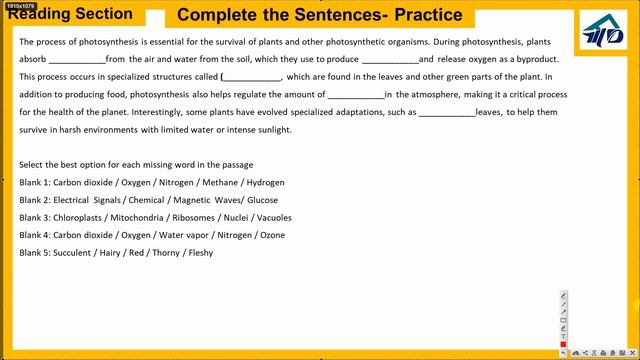 Complete the Sentences (Fill in the Blanks) - Interactive Reading Section (Duolingo English Test) смотреть онлайн