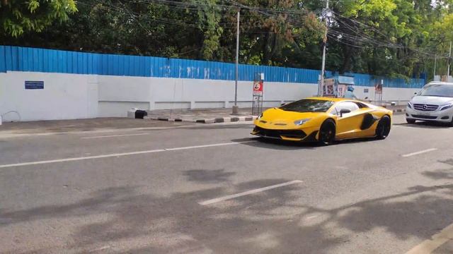 Lamborghini Aventador with SVJ bodykit, @ARMYTRIX exhaust and RYFT wheels in INDIA(chennai) #lambo смотреть онлайн