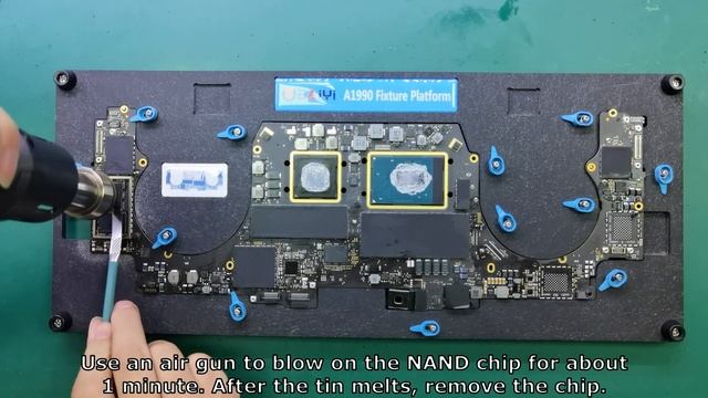 How to Set Heat Gun Temperature to Remove NAND (MacBook Pro 15inch) смотреть онлайн