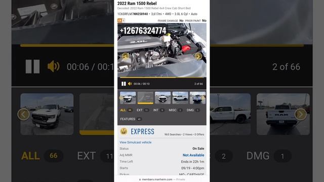 2022 Ram 1500 Rebel diesel - $60000. Авто из США (новые и б/у ). Реальные цены в Америке. смотреть онлайн