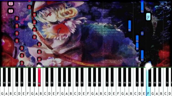 【東方ピアノ譜】Bad Apple!! @ピアノ初級~中級者向け