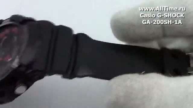 Обзор. Мужские японские наручные часы Casio G-SHOCK GA-200SH-1A смотреть онлайн